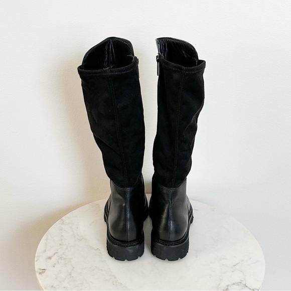 NEW Aquatalia Mattie Water Resistant Leather/Suede Tall Boots Black Size 6.5 - Picture 7 of 8
